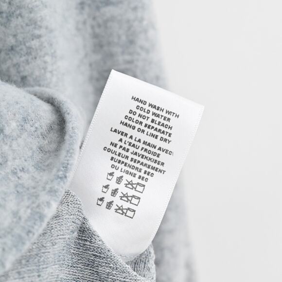 NWOT Anthropologie Sweater Eri Ali Sasha Hacci Top Gray SOFT Ruffle Cozy Size S - Picture 6 of 12